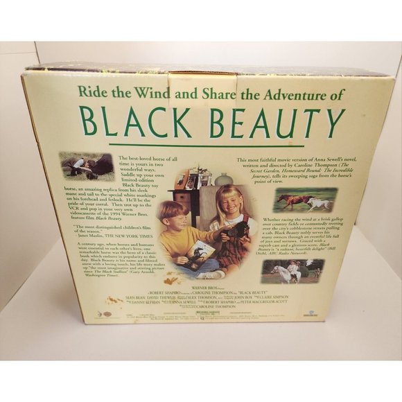 Applause WARNER BROS. BLACK BEAUTY PLAY HORSE & VHS Video GIFT SET NEW IN BOX - Picture 7 of 10